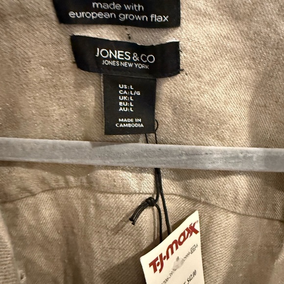 Metallic Tan Linen Jacket - Picture 3 of 5